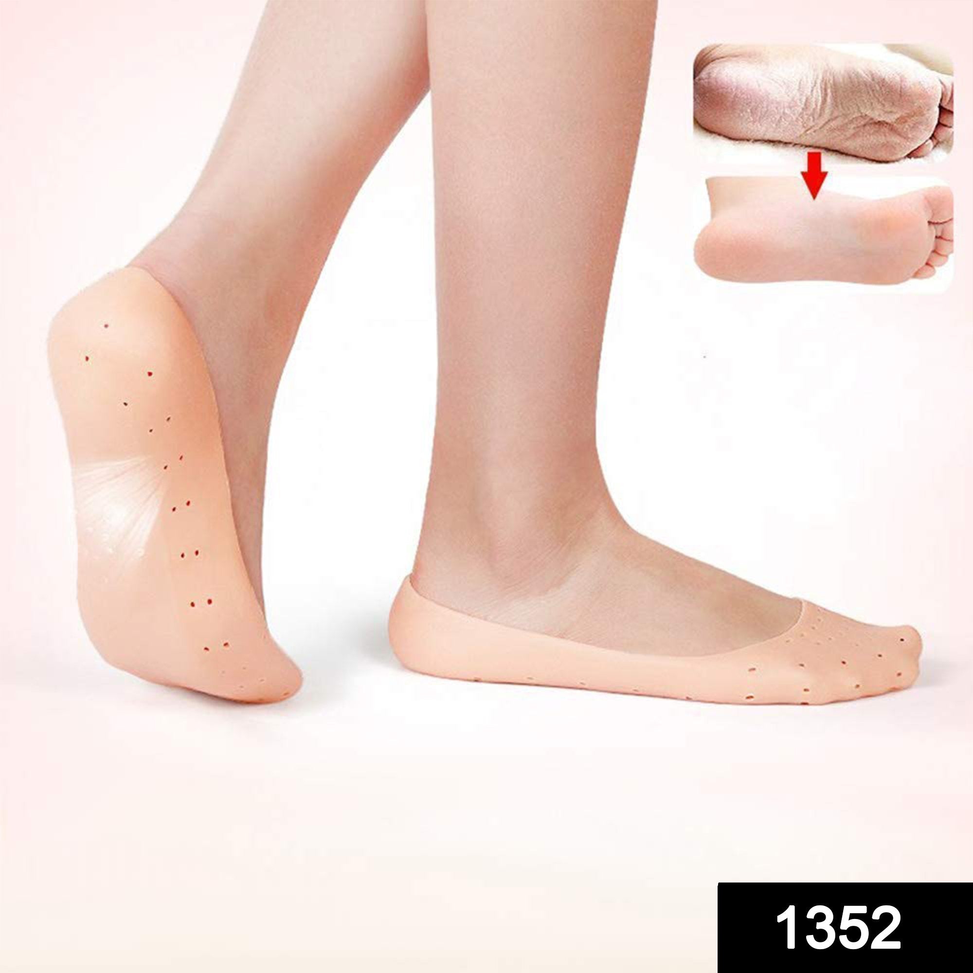 1352 Anti Crack Silicone Gel Foot Protector Moisturizing Socks 1352 Anti Crack Silicone Gel Foot Protector Moisturizing Socks